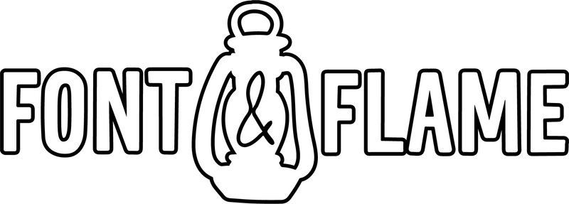 Font + Flame logo