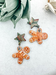 Gingerbread Man | One of a Kind | Earrings or Flash Toppers