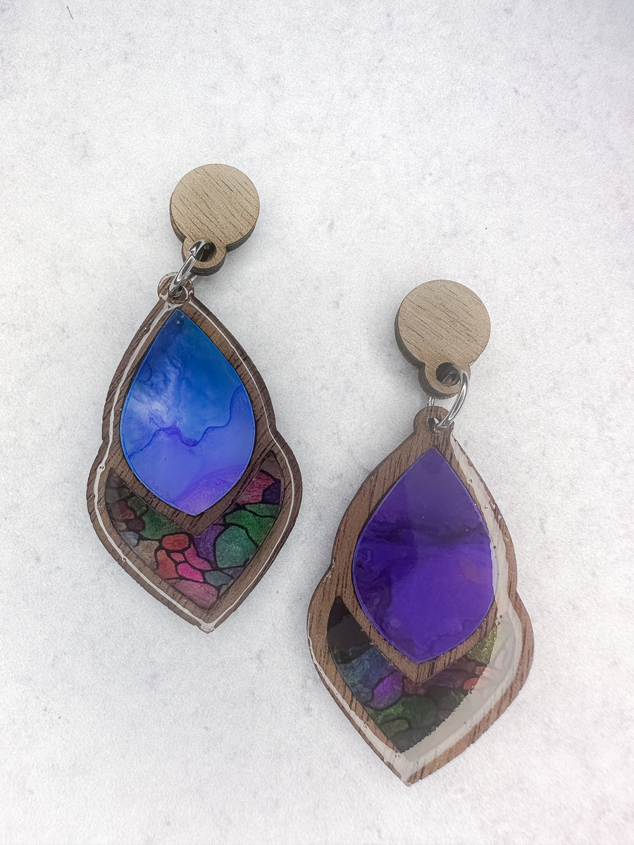 Stained Glass Teardrops | OOAK | Flash Toppers