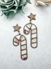 Pink Blossom Candy Canes | One of a Kind | Earrings or Flash Toppers