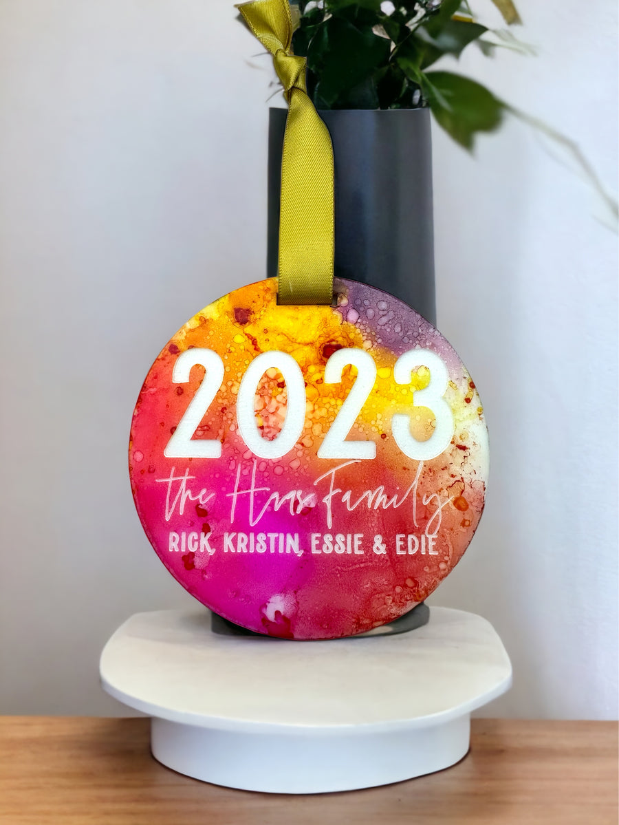 Personalized 4” Inky Ornament | 2024 | PREORDER