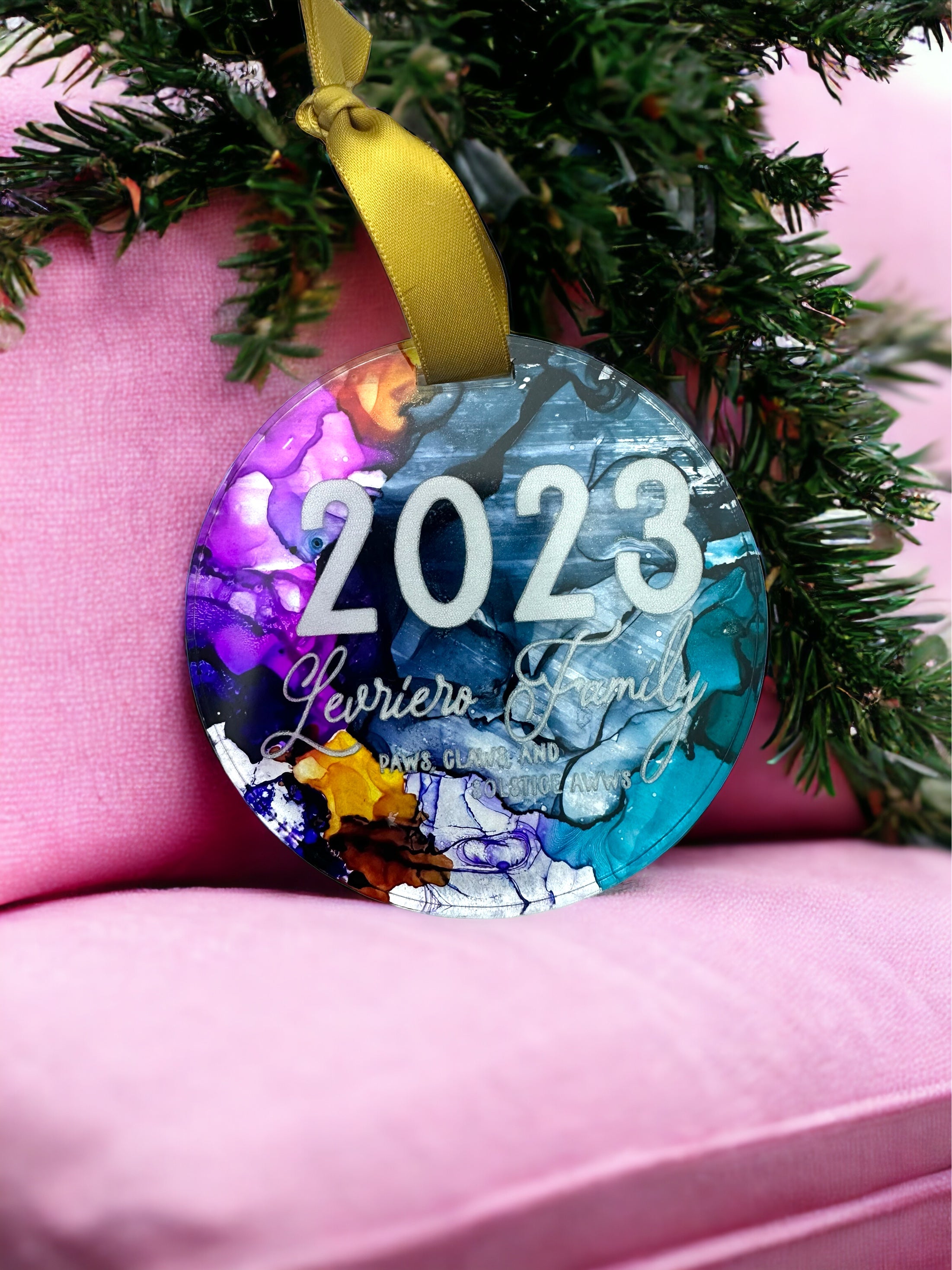 Personalized 4” Inky Ornament | 2024 | PREORDER