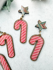Candy Canes | Few of a Kind | Earrings or Flash Toppers